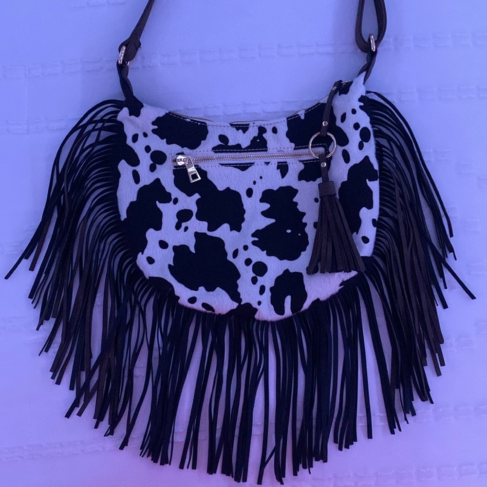 western fringe cowhide purse - Picture 2 of 16